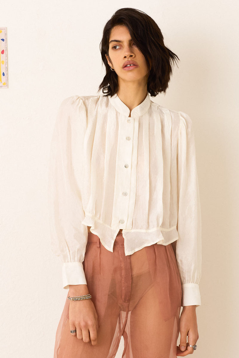 RYLAND PEARL SILK SHIRT