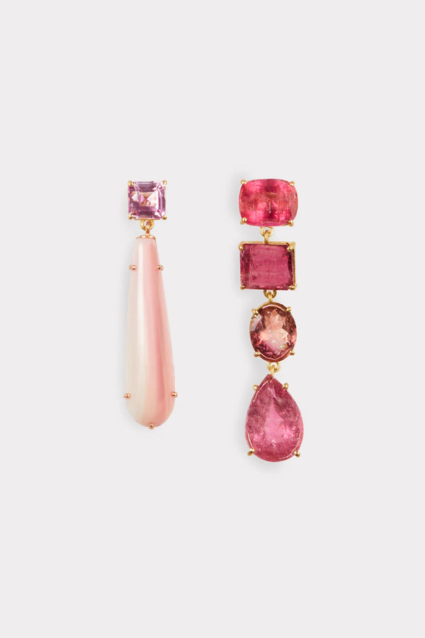 *Marisa Klass Earrings* MIS-MATCHED PINK TOURMALINE EARRINGS