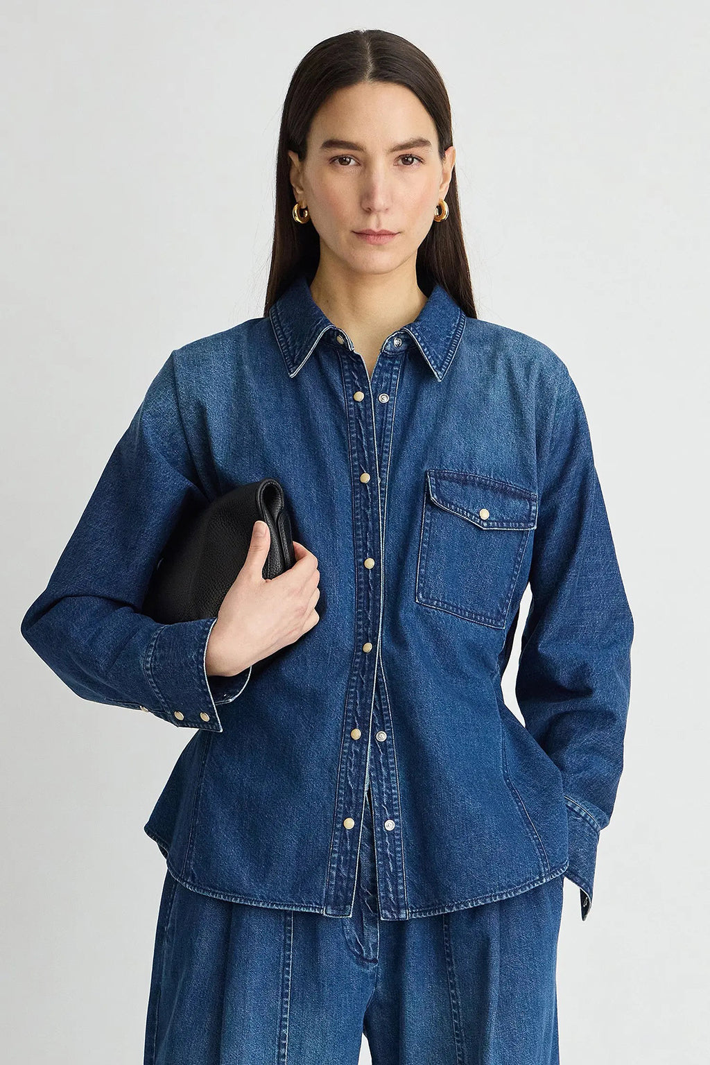 ANNI DENIM BUTTON UP