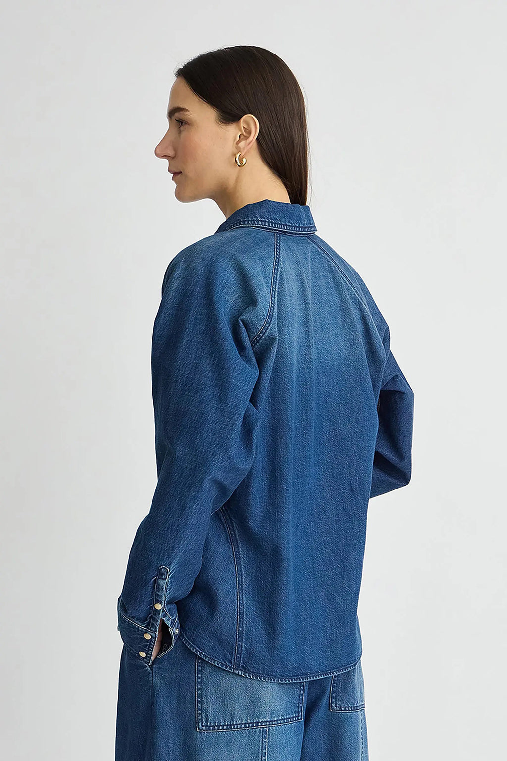 ANNI DENIM BUTTON UP