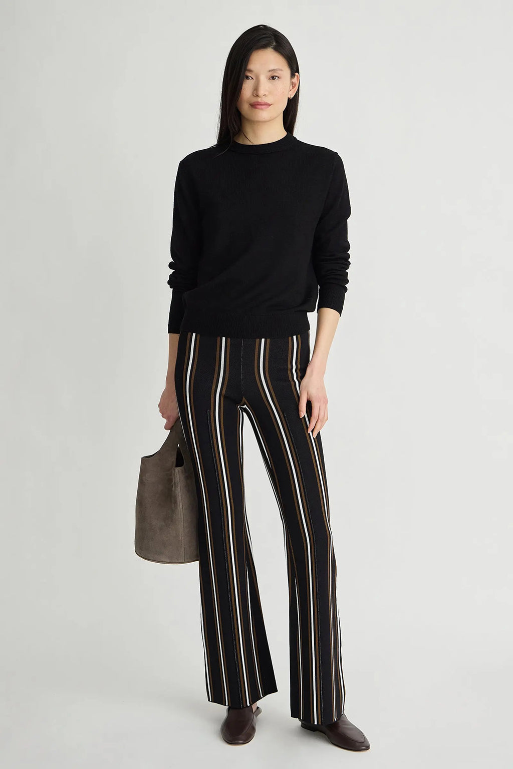 STRIPE LONG RENE PULL ON PANT