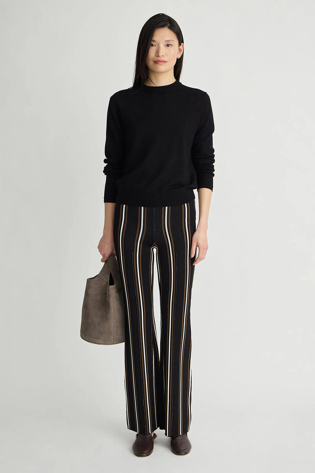 STRIPE LONG RENE PULL ON PANT