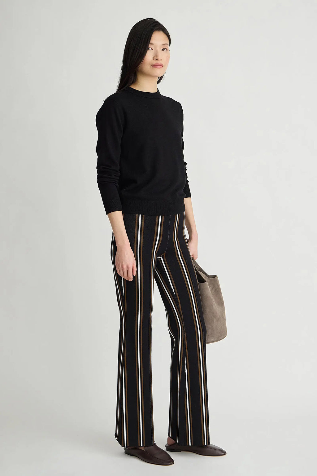STRIPE LONG RENE PULL ON PANT