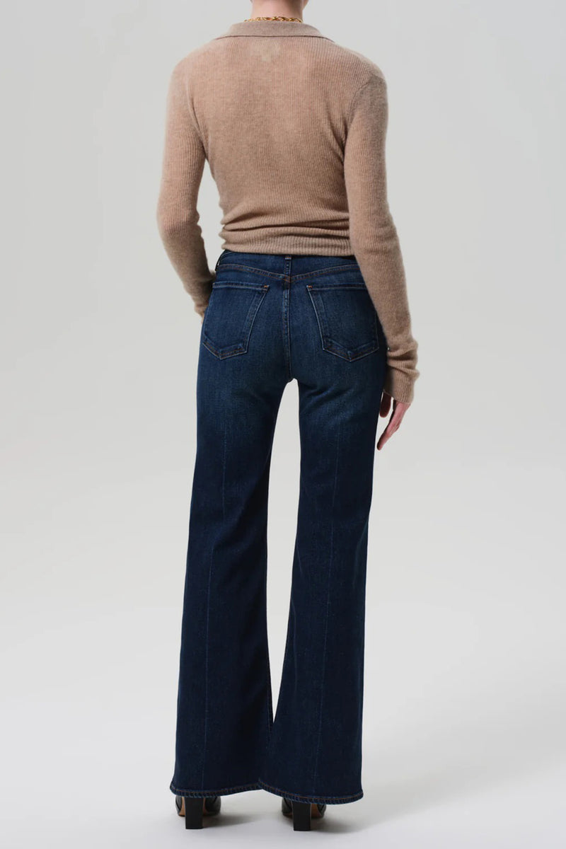 KIMBERLY PATCH POCKET FLARE DENIM
