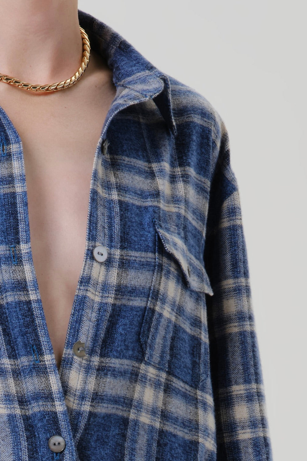 VINTAGE LONG BUTTON UP SHIRT