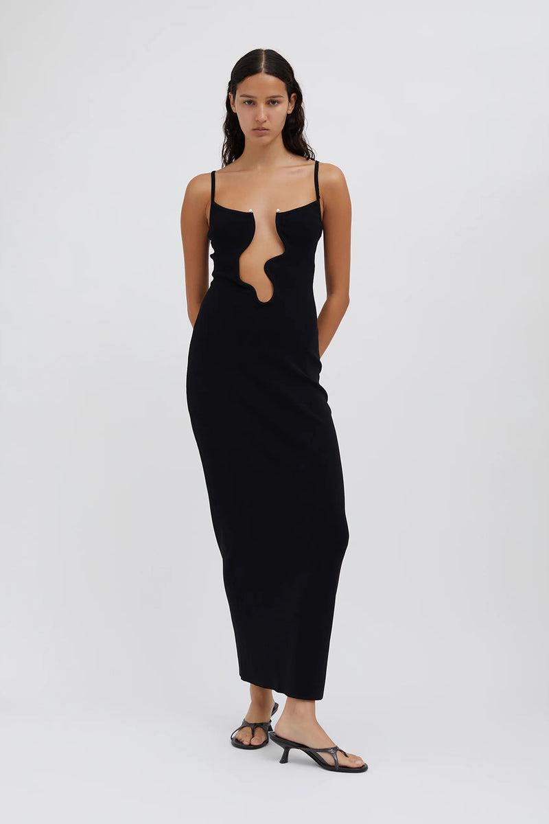 SALACIA WIRE COLUMN DRESS