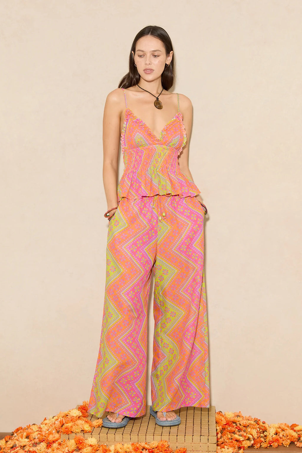 ORSAY SHIRRED CAMI TOP