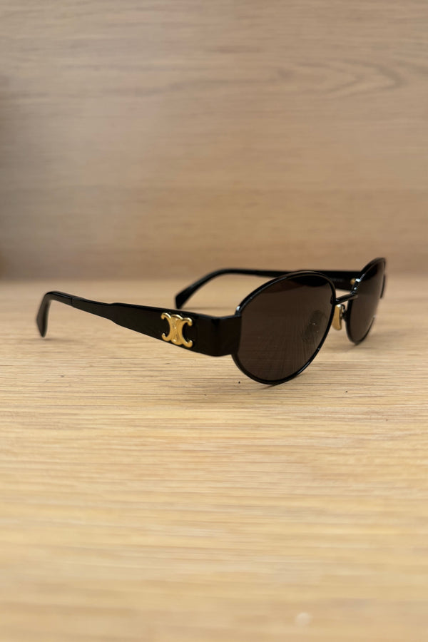 TRIOMPHE METAL 01 SUNGLASSES IN BLACK - CL40235U
