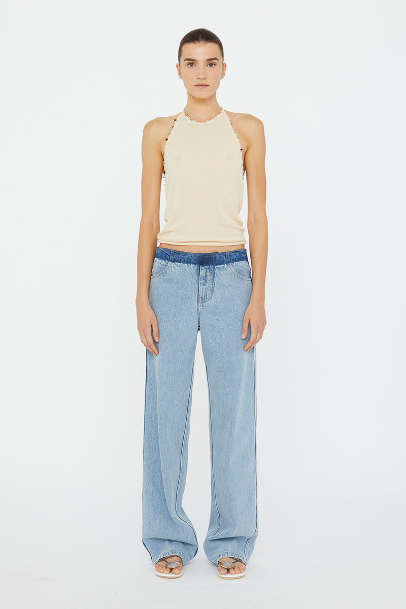 BEACH QUARTZ HALTER TANK TOP