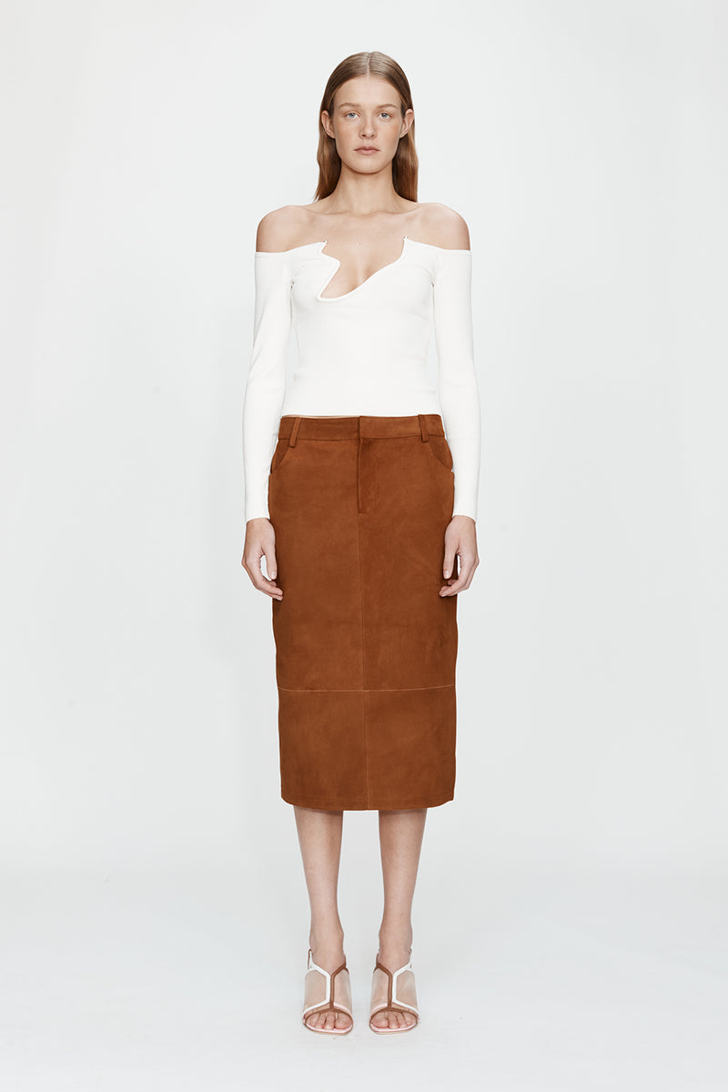 ODESSA ARCED KNITTED LONG SLEEVE TOP *pre-order*