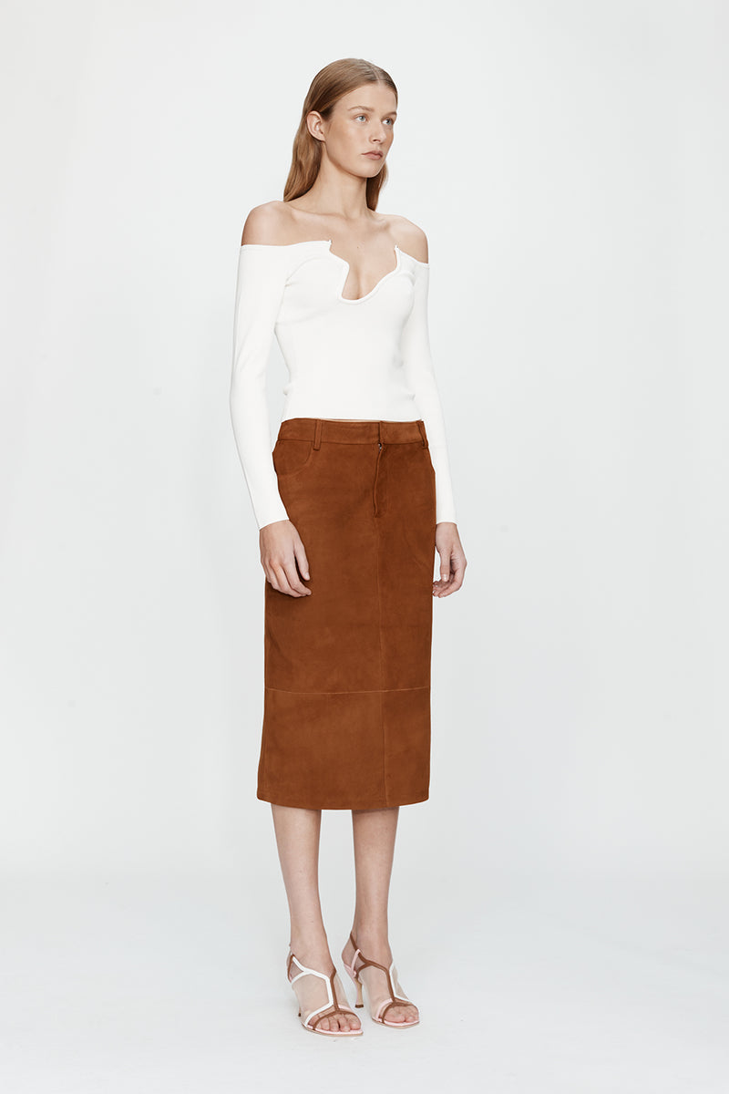 ODESSA ARCED KNITTED LONG SLEEVE TOP *pre-order*