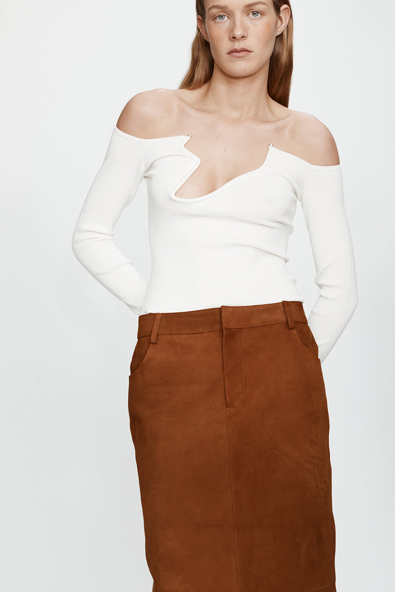 ODESSA ARCED KNITTED LONG SLEEVE TOP *pre-order*