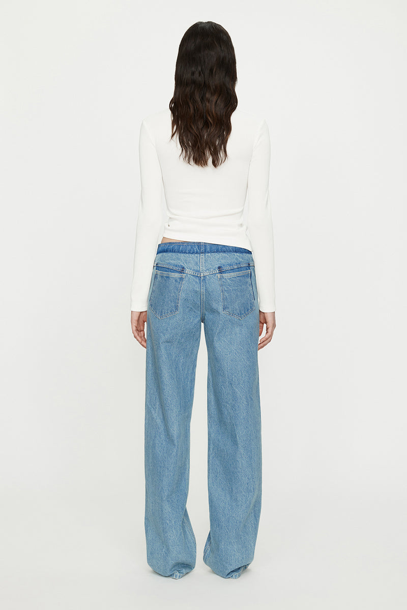 CRYSTAL PENDANT OPEN TWIST LONG SLEEVE TOP *pre-order*