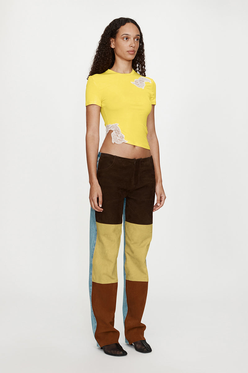 DELPHIN LACE RIB TEE