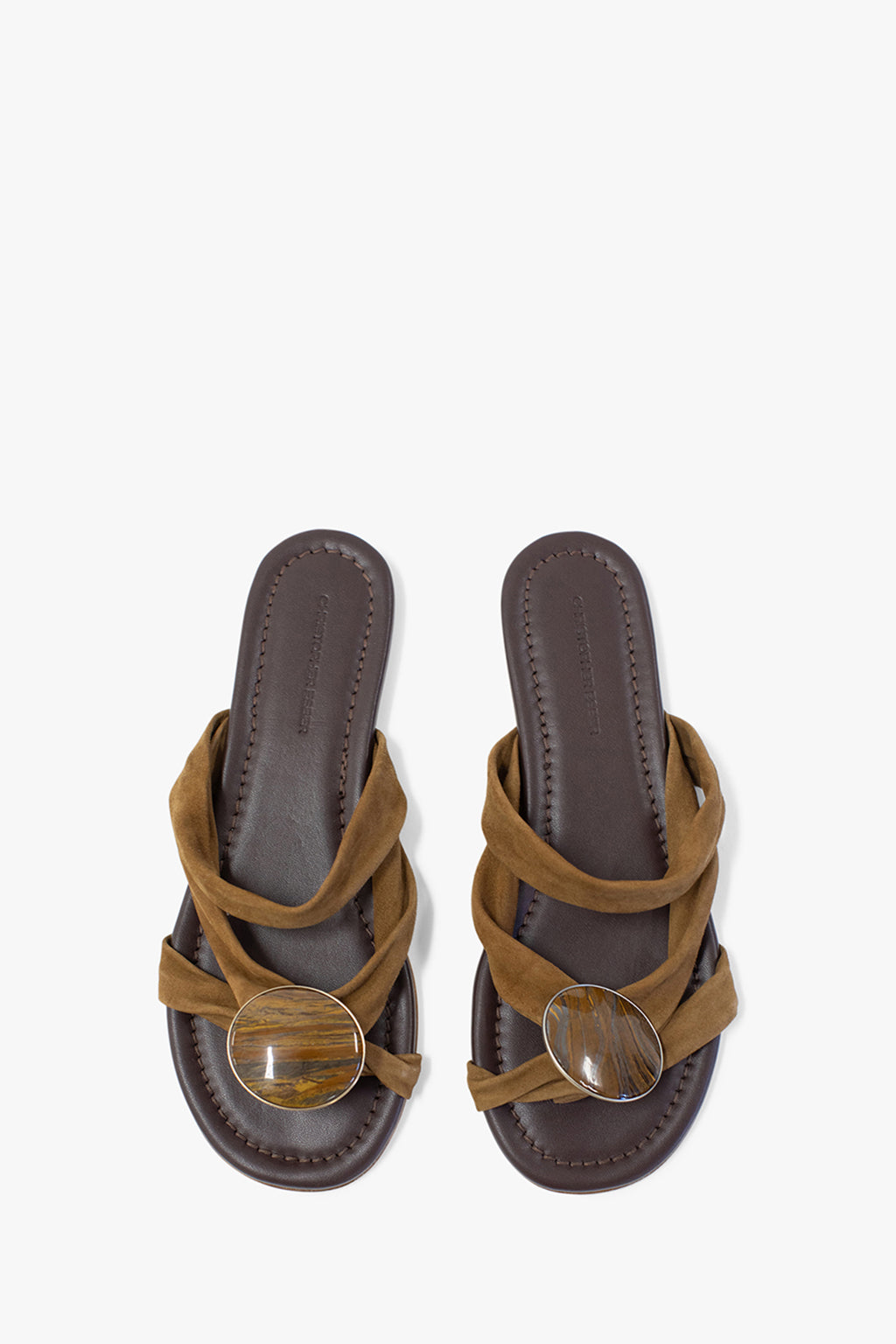 MOCASSINS PLATS EN SUÈDE DOMA STONED