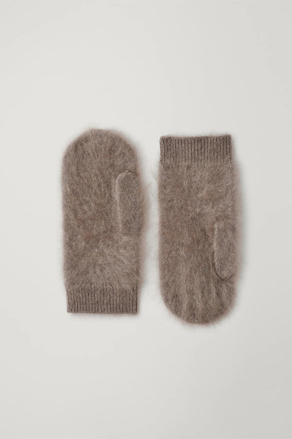 BRUSHED CASHMERE MITTENS