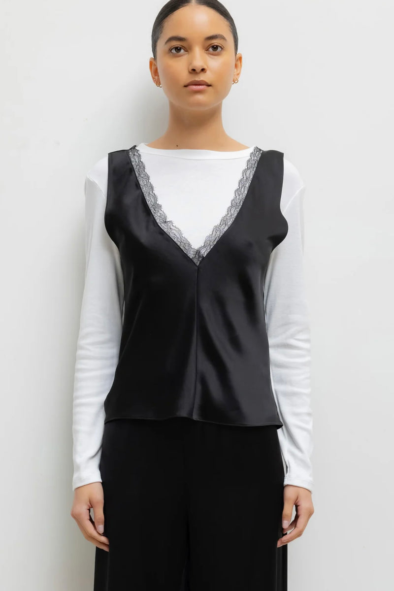 BARB LACE V-NECK TANK