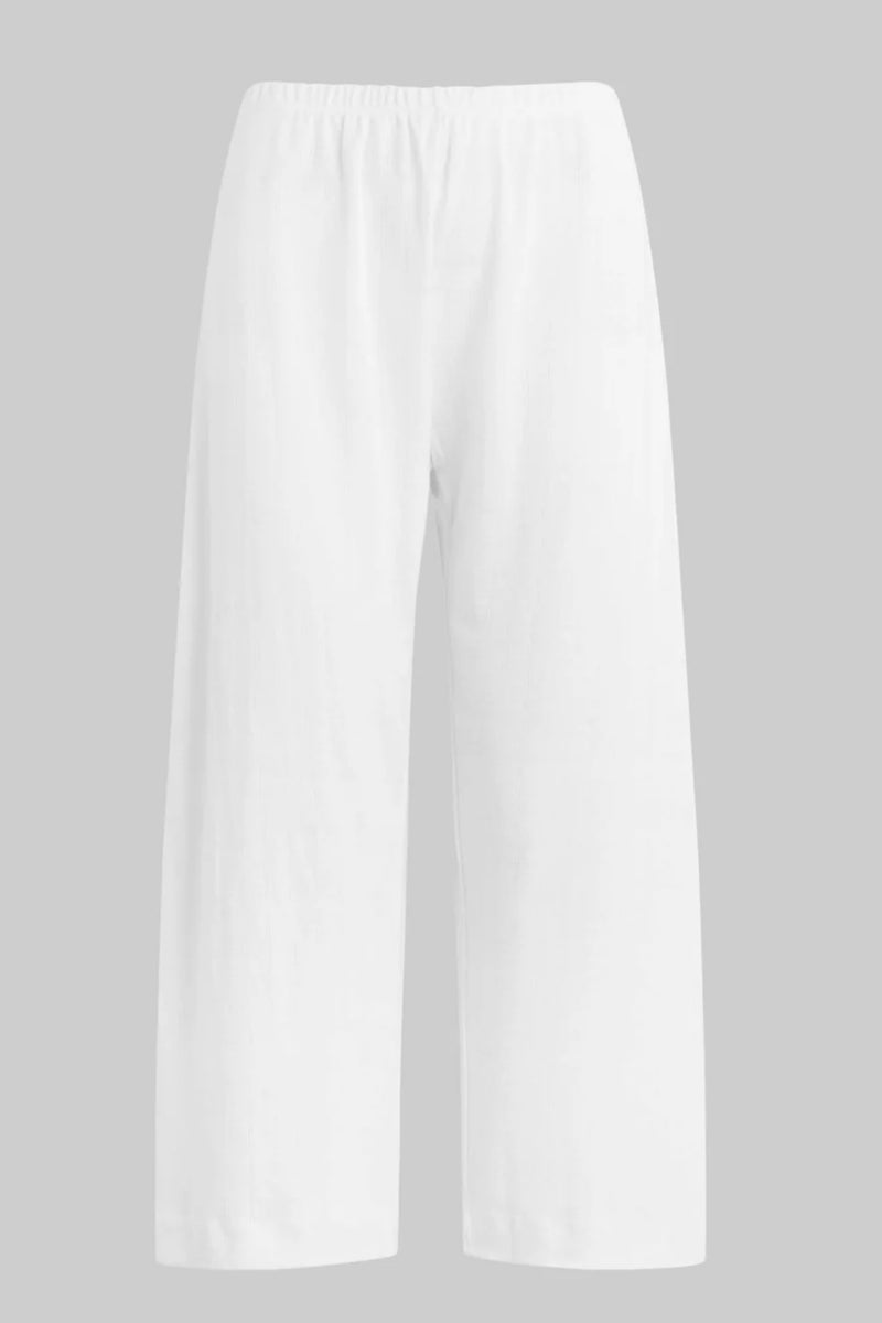 POINTELLE CROP WIDE LEG PANT