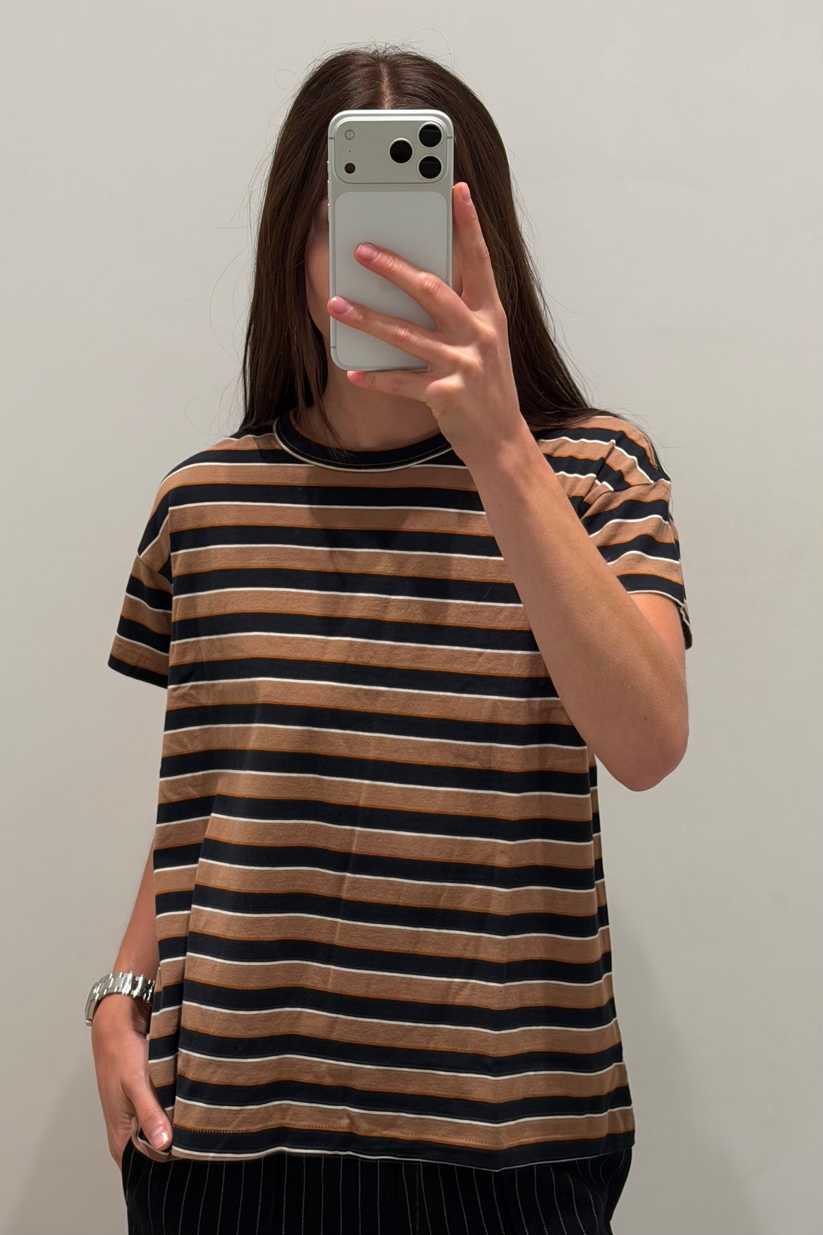 THE STRIPE BOXY CREW