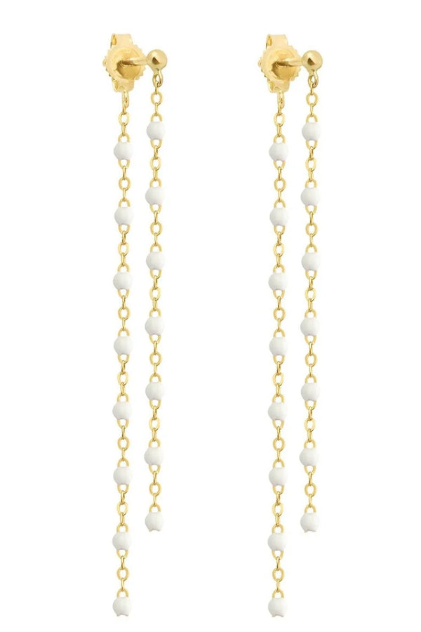 CLASSIC DIAMOND DANCING EARRINGS IN WHITE