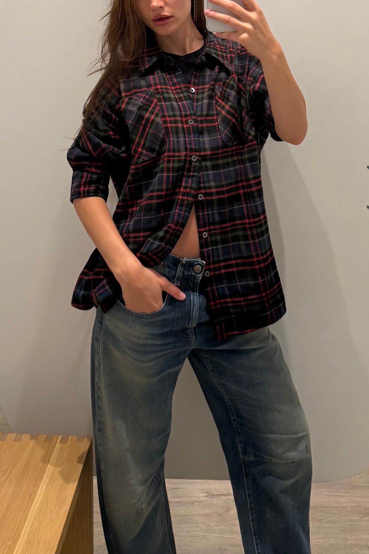 DROP NECK WORKSHIRT