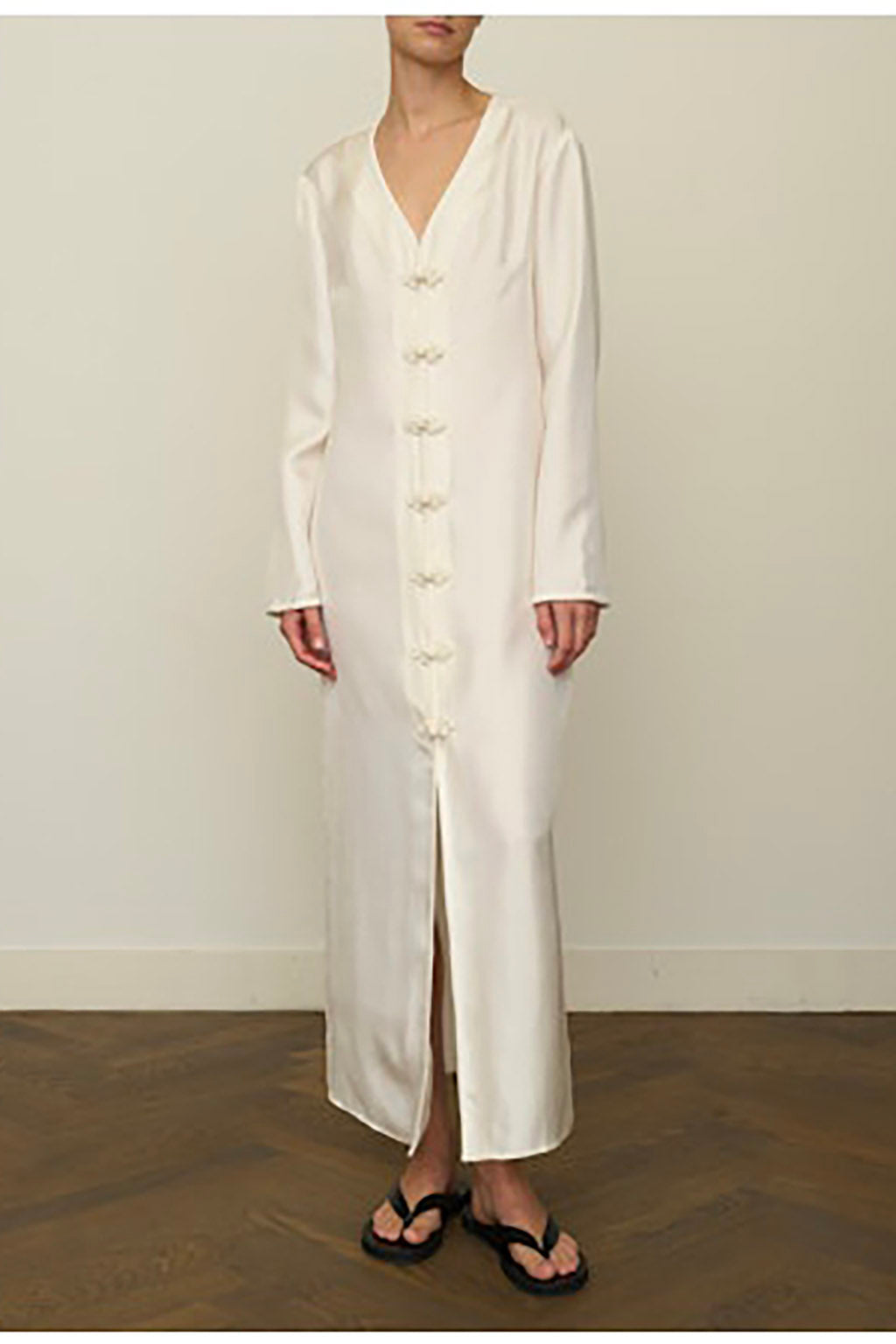 PANKOU CLOSURE SILK DRESS