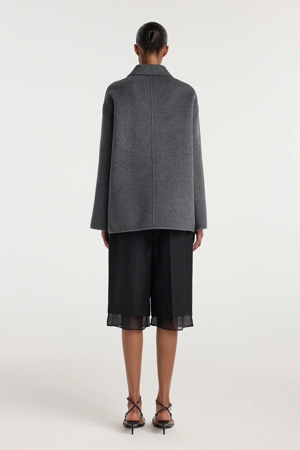 DOUBLE FACED WOOL PANKOU CLOSURE JACKET