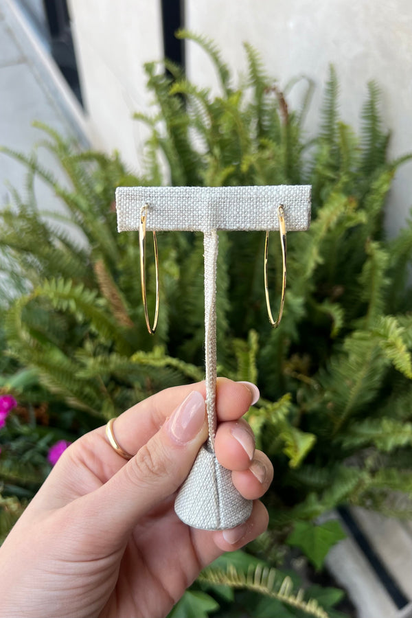 Thin 1.75 Inch Diamond Hoops