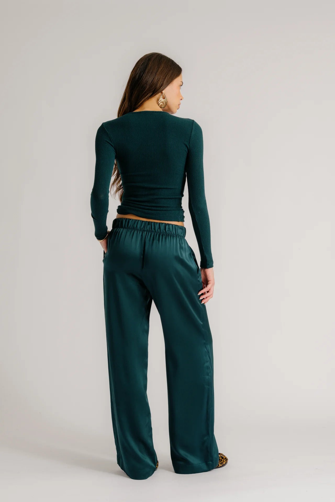 BRYNN WIDE LEG SILK PANT