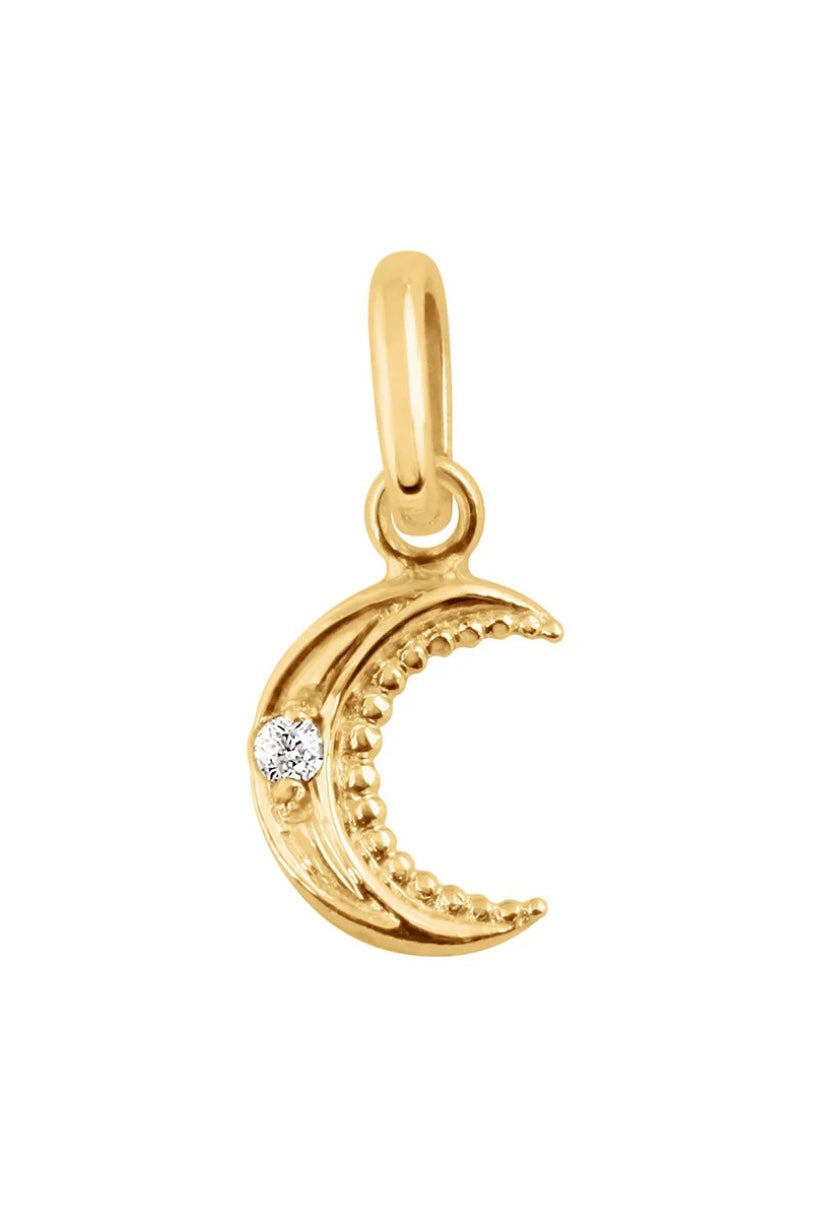 PETITE MOON DIAMOND PENDANT