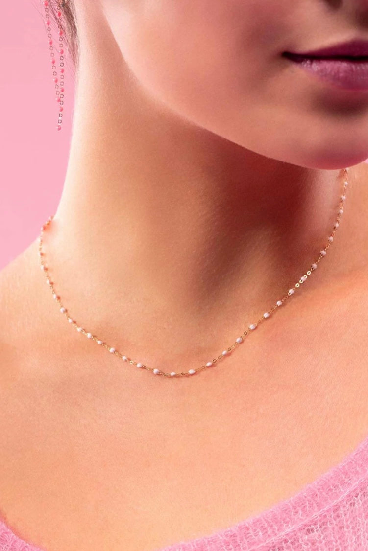 CLASSIC 18" GIGI NECKLACE IN BABY PINK