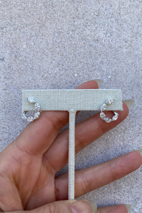 MARQUIS DIAMOND SPIRAL EARRINGS