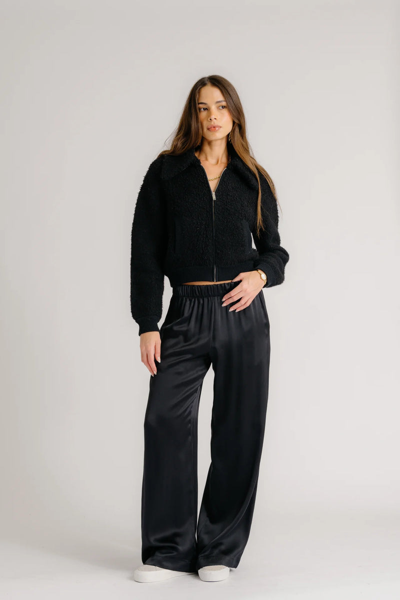 BRYNN WIDE LEG SILK PANT