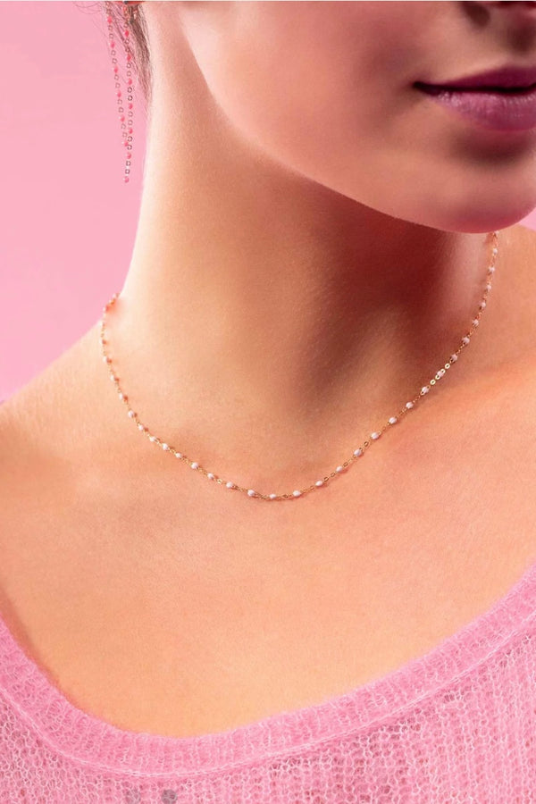 CLASSIC 16" GIGI NECKLACE IN BABY PINK