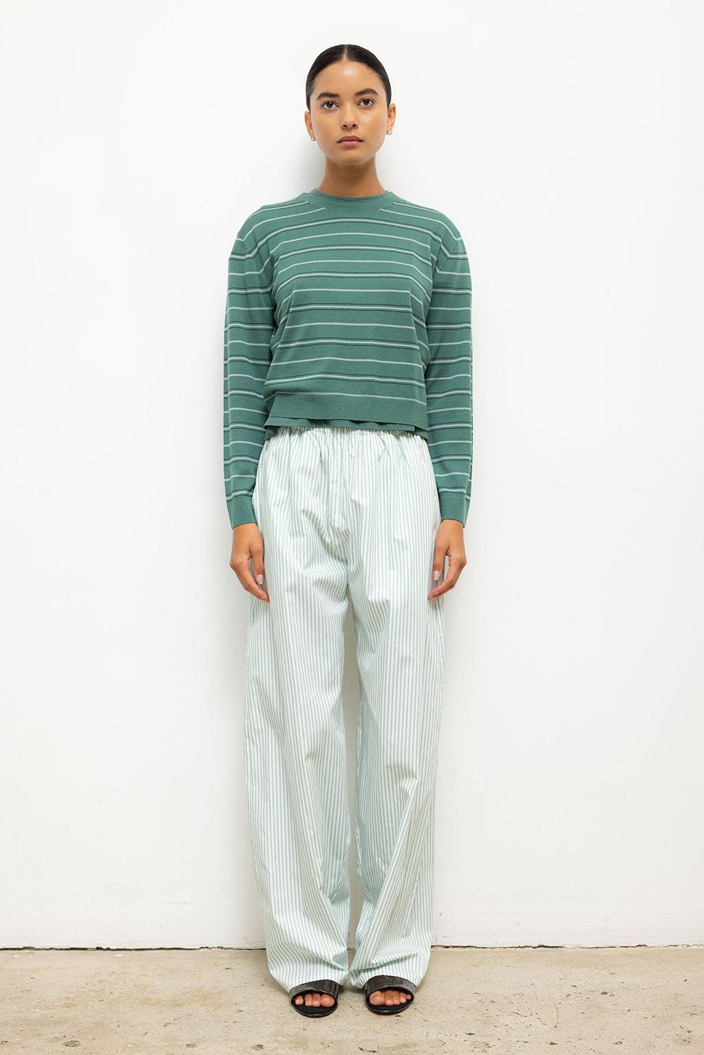 PANTALON LARGE RAYÉ YOSHI