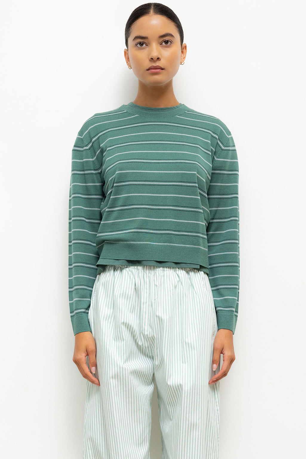 JAMES STRIPE CLASSIC CREWNECK SWEATER