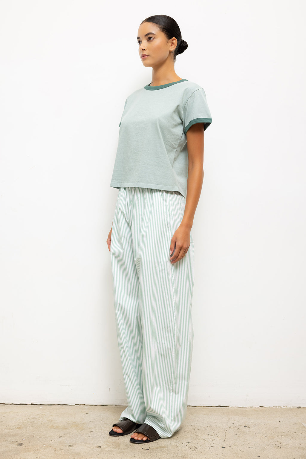 PANTALON LARGE RAYÉ YOSHI