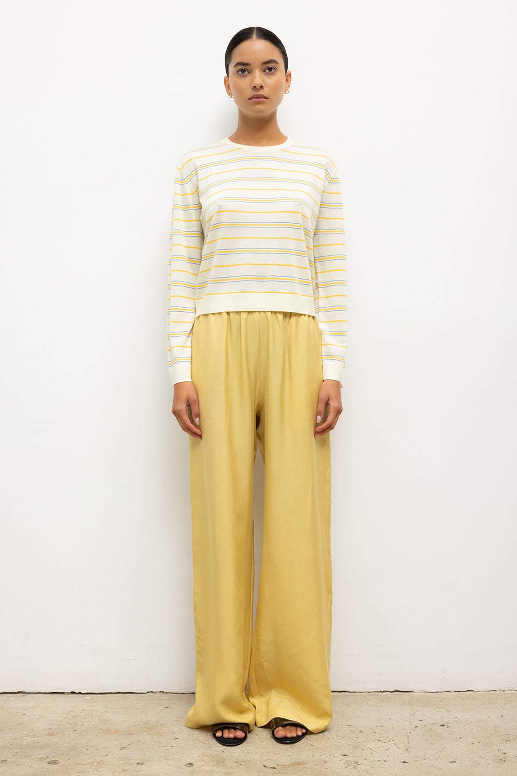 JAMES STRIPE CLASSIC CREWNECK SWEATER