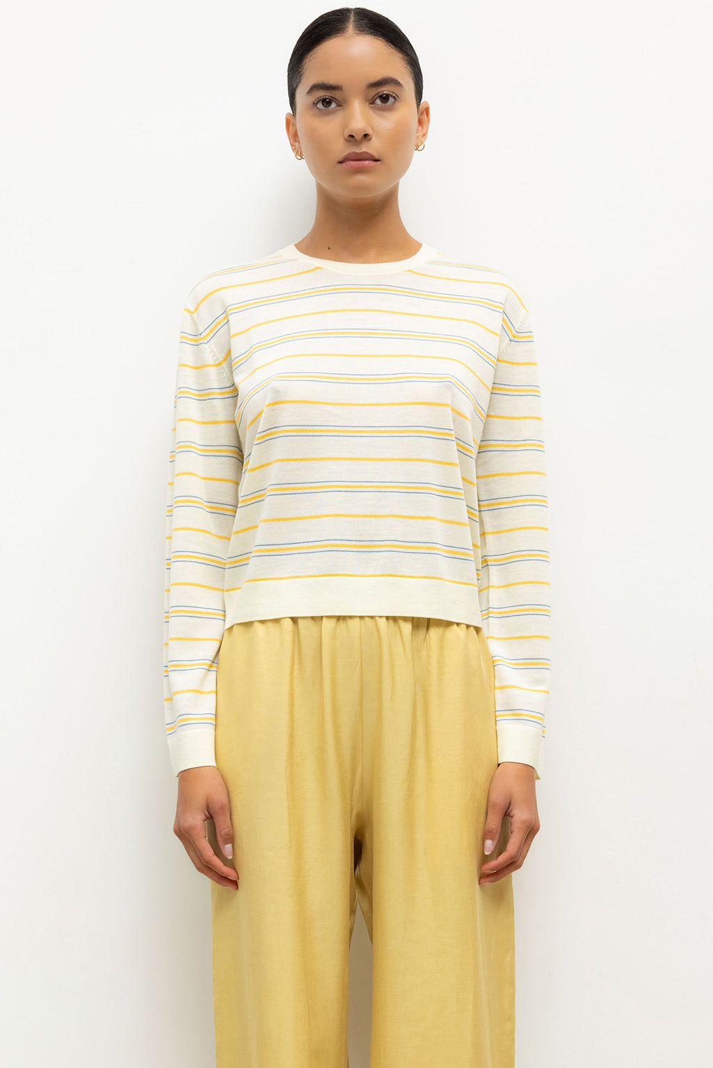 JAMES STRIPE CLASSIC CREWNECK SWEATER