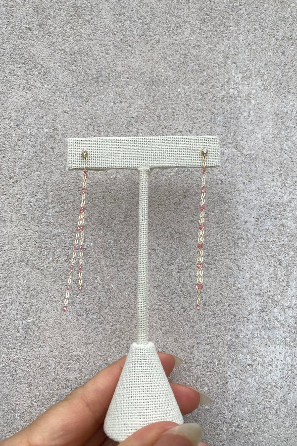 CLASSIC DIAMOND DANCING EARRINGS IN ROSEE