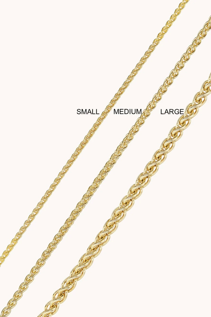 16" 14K YG SMALL WHEAT