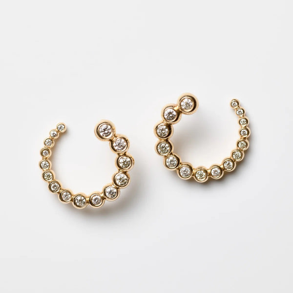 BEZEL SPIRAL EARRINGS