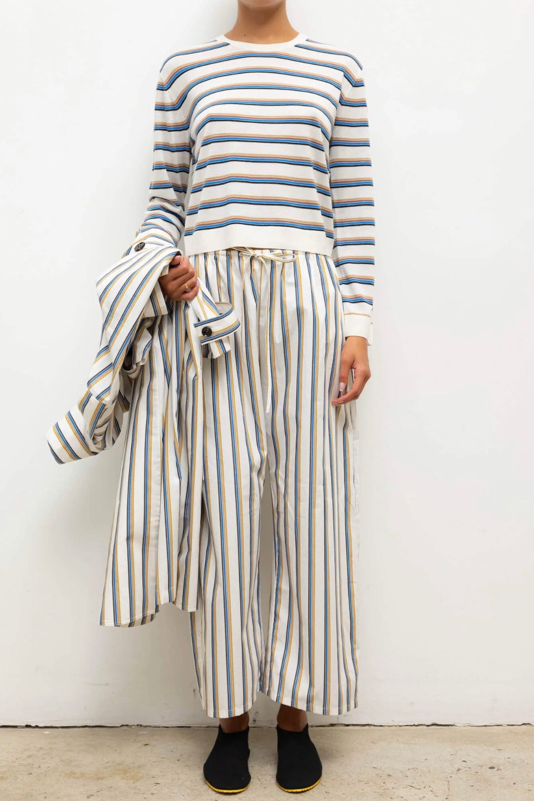 YOSHI STRIPE CROP PANT