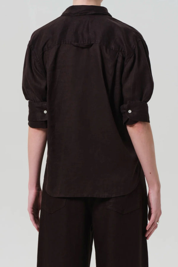 KAYLA SHRUNKEN LINEN SHIRT