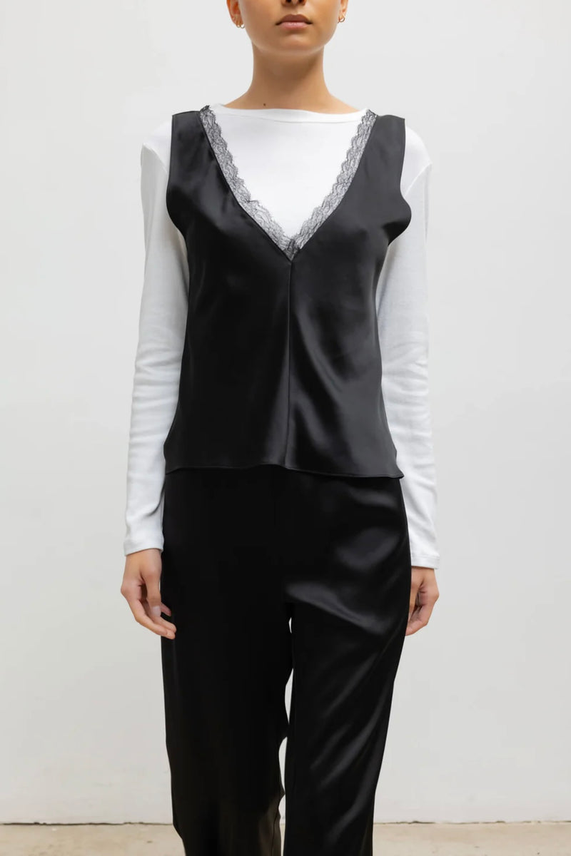 BARB LACE V-NECK TANK