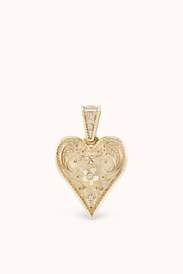 Small Southwestern Heart Charm