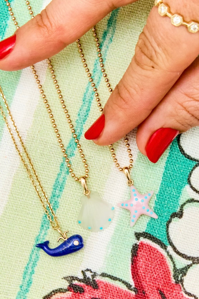 TURQUOISE AND OPAL STARFISH PENDANT