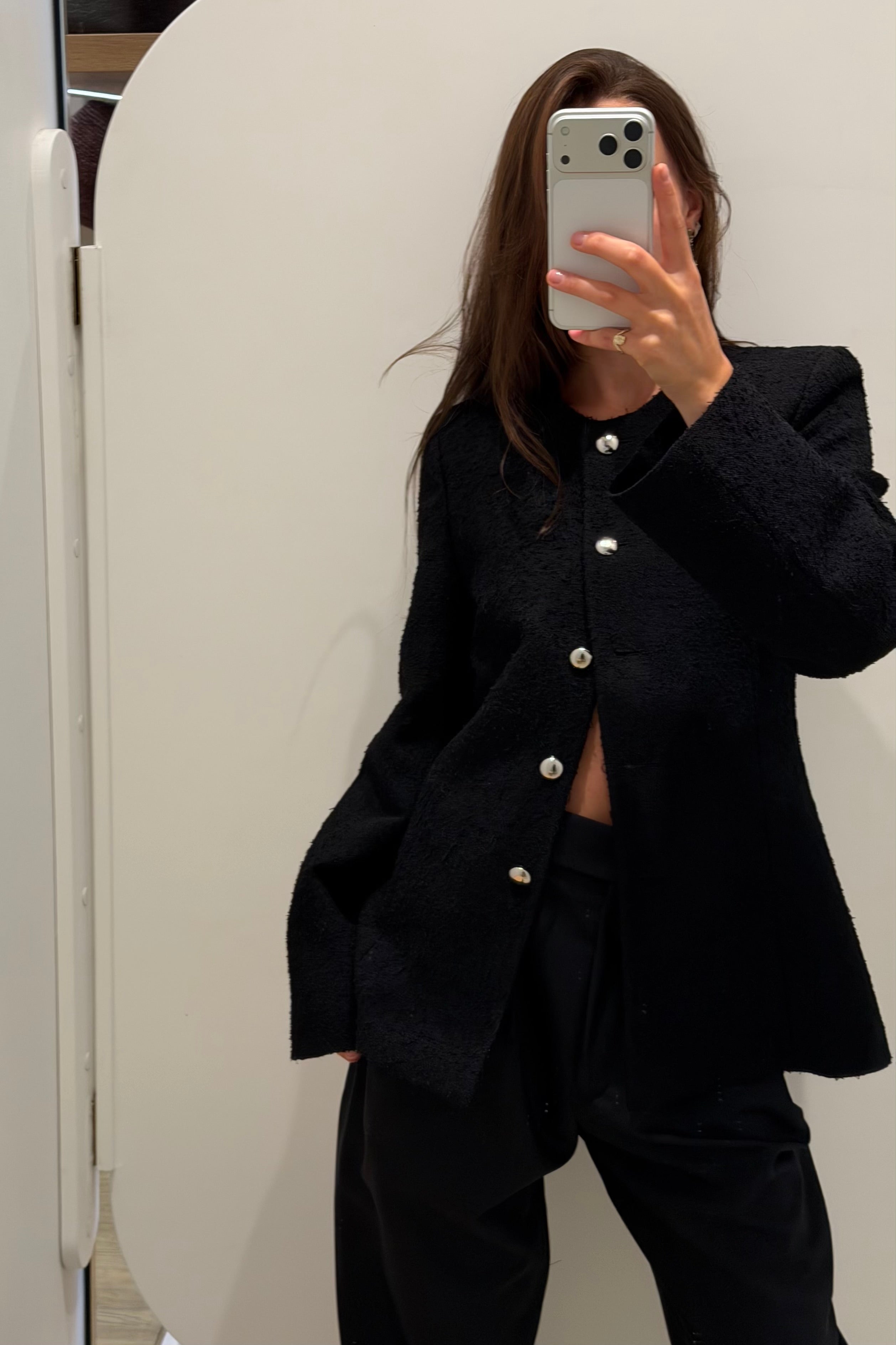 COLLARLESS BOUCLÉ BLAZER