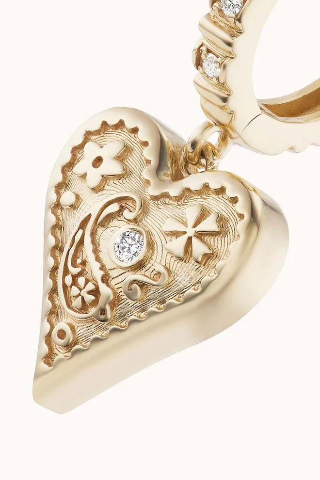 Small Southwestern Heart Earrings