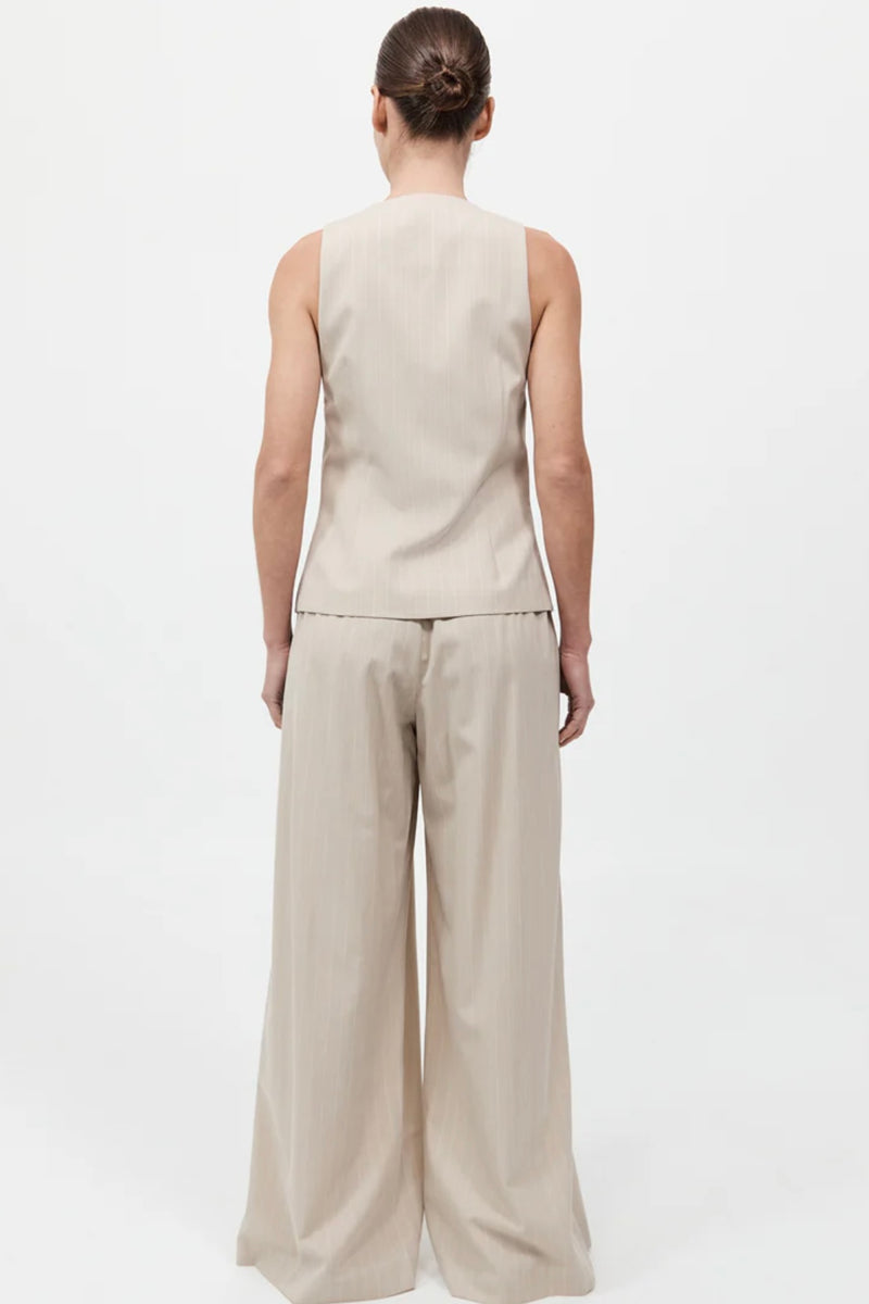 PINSTRIPE DRAWSTRING PANTS